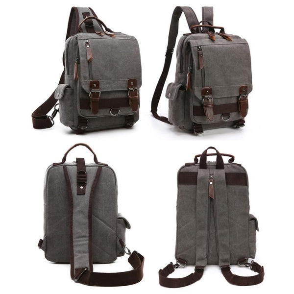 Canvas Chest Bag For Outdoor Travel Black Bags