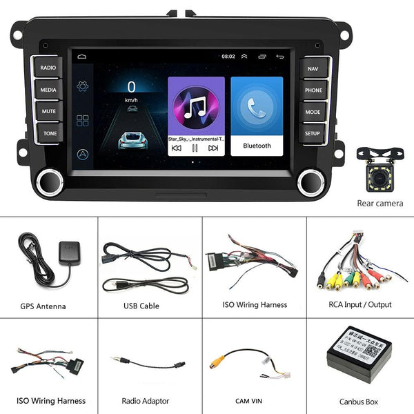 7 Inch Android Car Navigation Player For Volkswagen 2 + 32G Wireless Carplay 12 Lights Camera Other Car Video