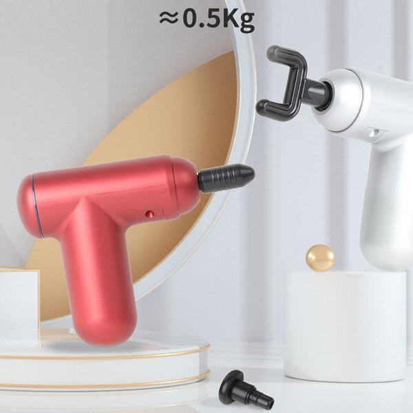 Red Mini Vibrating Fascia Massage Gun Portable For Health And Beauty Use Massagers