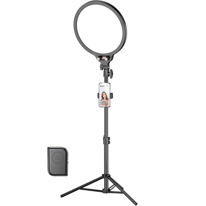 Full Screen Selfie Ring Light Tripod Set For Live Stream 210Cm Height Selfie Lights
