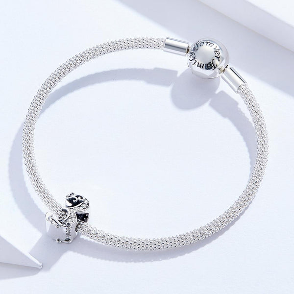 925 Sterling Silver Relief Number Series 0 Beads For Diy Bracelets And Necklaces Style 3 Charms & Pendants