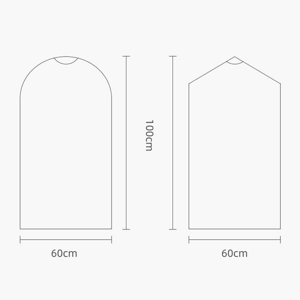 100 Disposable Dust Bags 55X80cm Thick Pe Transparent Cover Garment Bags