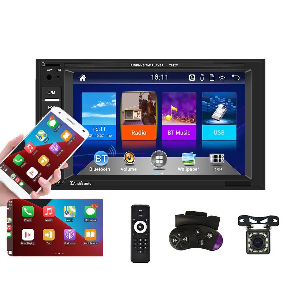6.2 Inch Dual Spindle Hd Car Mp5 Player With Carplay + 12 Light Camera Other Car Audio