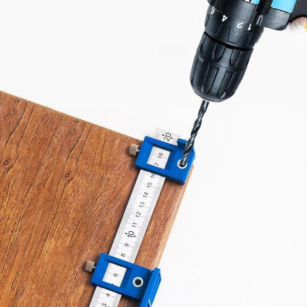 Woodworking Punch Locator For Cabinet Doors Black Plastic Handle Leather Punching Tools