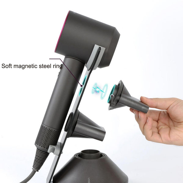 Universal Hair Dryer Stand No Drilling Silver Hair Dryers