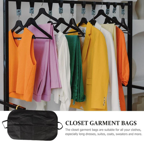 Black Non Woven Coat Suit Dust Bag 60X100cm White 60X120cm Garment Bags