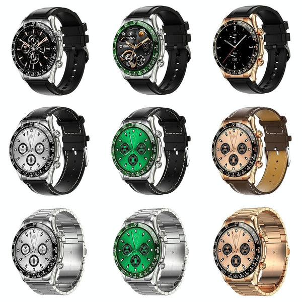 Smart Bluetooth Watch With Nfc Black Leather Smart Watches