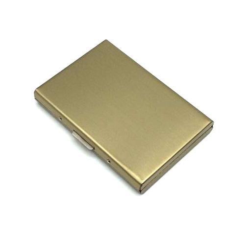 Ultra Thin Stainless Steel Travel Card Holder Wiredraw Gold Travel Wallets