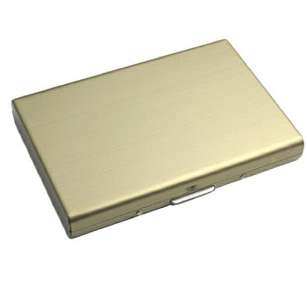 Ultra Thin Stainless Steel Travel Card Holder Wiredraw Gold Travel Wallets
