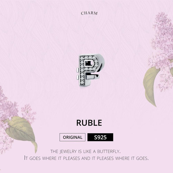 925 Sterling Silver Ruble Bead Pendant For Diy Bracelets & Necklaces Charms & Pendants