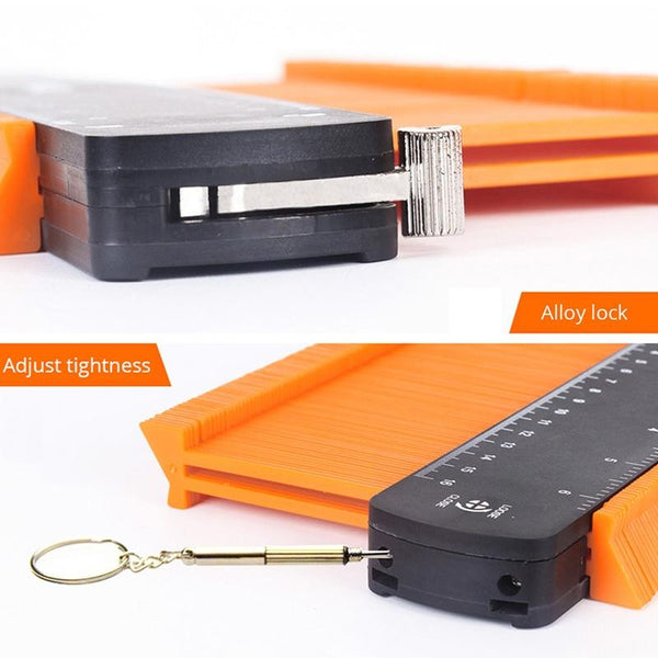 Metal Profile Contour Utensils Set With Lock 6 & 10 Ruler Straight Pencil Screwdriver Measuring Tapes & Rulers