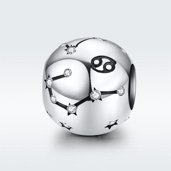 925 Sterling Silver Diy Zodiac Bracelet Beads Cancer Style Charms & Pendants