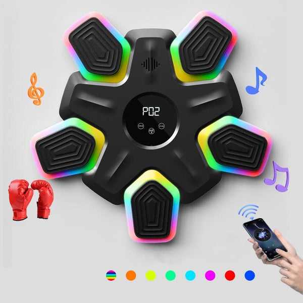 Bluetooth Music Boxing Machine 4 Modes 9 Speeds Colourful Lights Only Black Punching Bags