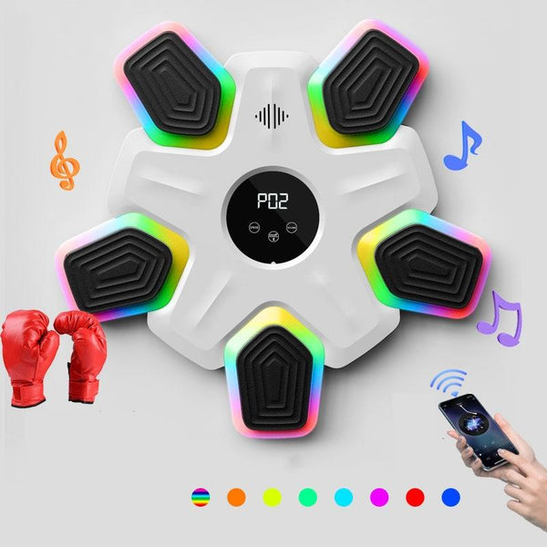 Bluetooth Music Boxing Machine 4 Modes 9 Speeds Colourful Lights Only Black Punching Bags