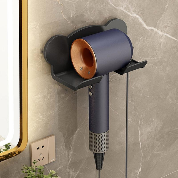 Wall Mounted Holder For Dyson Hair Dryer Bathroom Storage Rack Simple Black Upgraded White Bathroom Storage & Organisers