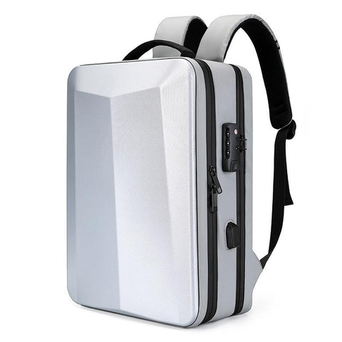 17.3 Silver Gaming Backpack With Hard Shell For Computers Backpacks