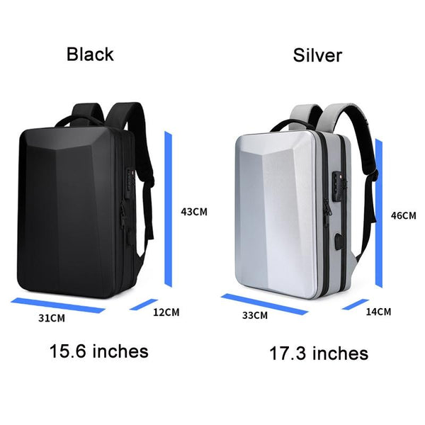 17.3 Silver Gaming Backpack With Hard Shell For Computers Backpacks