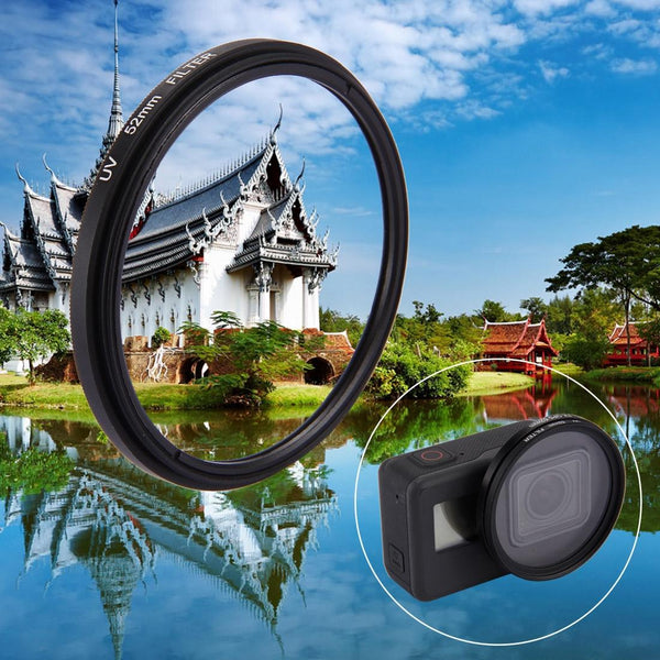 3 In 1 52Mm Round Uv Lens Filter For Gopro Hero7 / 6 With Cap Camera Drone Accessories