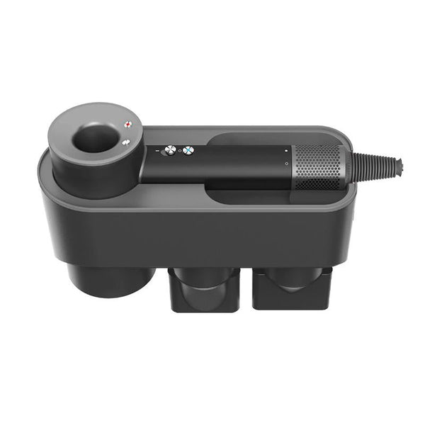 Wall Mounted Hair Dryer Bracket Storage Rack Black Nickel With Hand Colour Bathroom Storage & Organisers