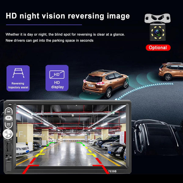 7 Inch Mp5 Bluetooth Carplay Player With Reversing Camera + 12 Lights Other Car Video