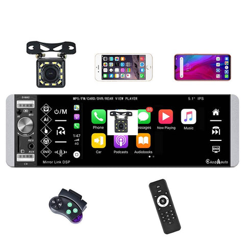 5.1 Inch Ips Capacitive Carplay Player + 12 Light Camera Other Car Video