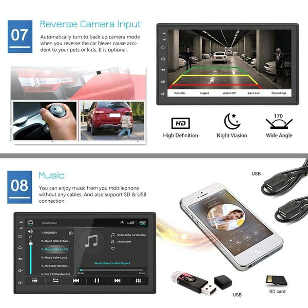1 Sets Of 7 Inch Android Navigation Wifi 2 + 64G Locator Technology Bluetooth Car Mp5 Player Other Car Video