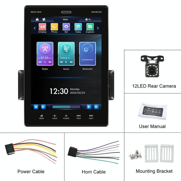 9.5 Inch Carplay Mp5 Player + 12 Light Camera Style Other Car Audio
