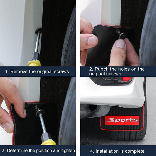 2Pcs Car Tire Mud Flap Modification Plastic Anti Splash Fender Guard Large Blank Fenders & Mud Guards