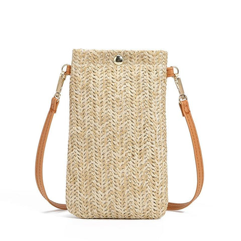 Stylish Straw Beach Bag With Magnetic Closure Cream Women's Bags & Handbags