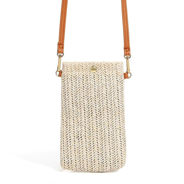 Stylish Straw Beach Bag With Magnetic Closure Cream Women's Bags & Handbags