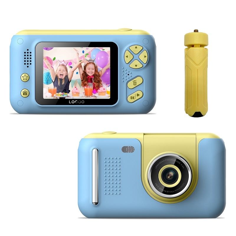 Kids' 2.4 Reversible Hd Photo Camera With Bracket Yellow / Blue Digital Cameras