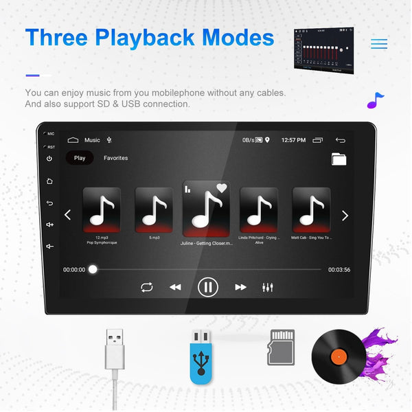 10 Inch Car Android Navigation Screen With Carplay 2 + 64G Ahd Camera Other Car Audio