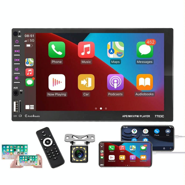 7 Inch Car Mp5 Player With Bluetooth & 12 Light Camera Universal Fit Other Car Audio