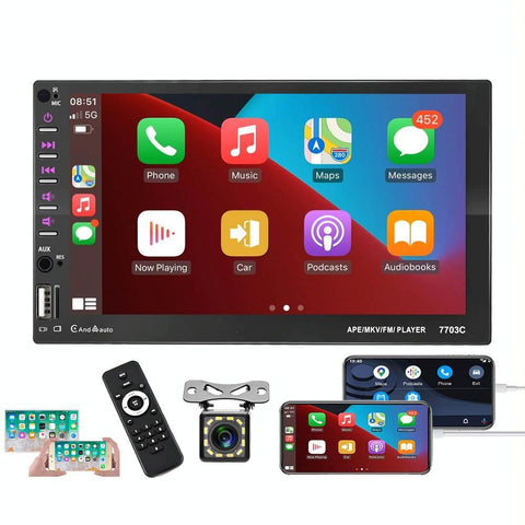 7 Inch Car Mp5 Player With Bluetooth & 12 Light Camera Universal Fit Other Car Audio