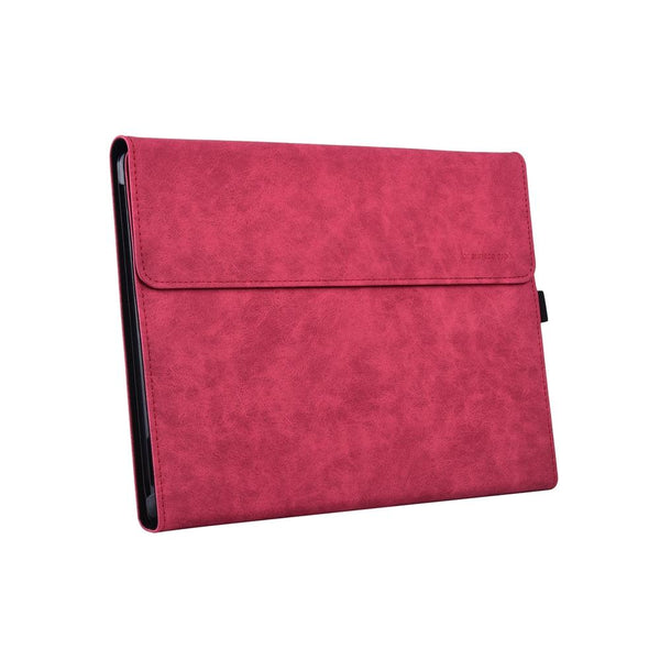 Rose Red Leather Tablet Case For Microsoft Surface Pro X 13 Inch Laptop Cases & Bags