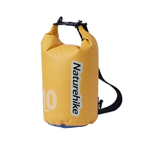 Waterproof Rafting Bag Dry Wet Separate Shoulder Pack For Outdoor Swimming 10L Green Yellow Dry Bags