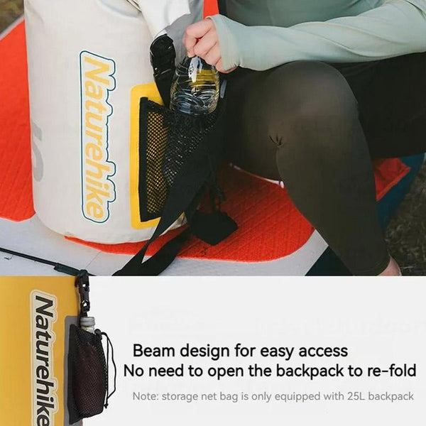 Waterproof Rafting Bag Dry Wet Separate Shoulder Pack For Outdoor Swimming 10L Green Yellow Dry Bags