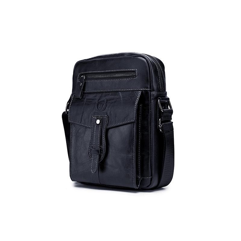 Cowhide Messenger Bag For Men Large Capacity Briefcase Black Bags