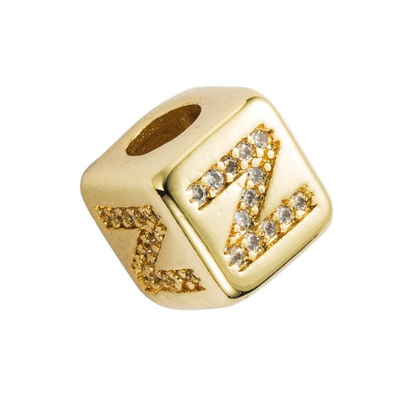 Brass Micro Inlaid Couple Red String Diy Bracelet English Letter Beads Style N Charms & Pendants