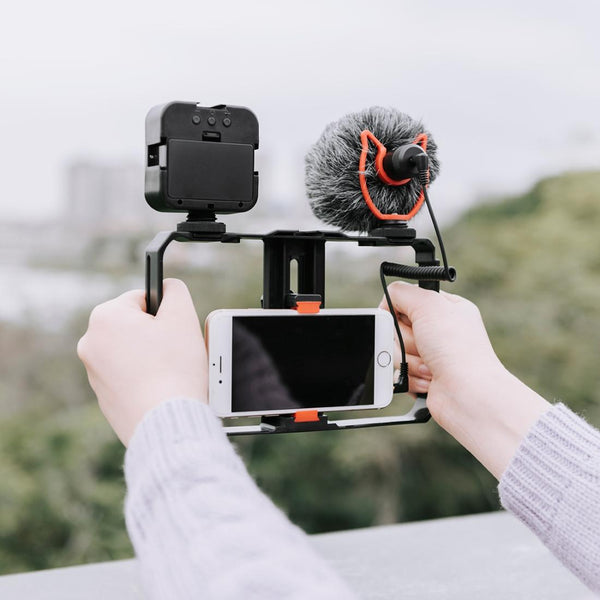 Vlogging Video Rig With Microphone And Fill Light For Smartphone Audio Other Mobile Accessories