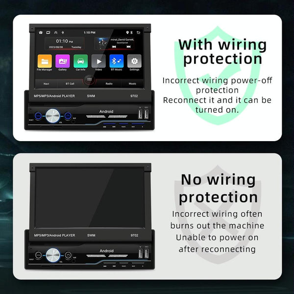 7 Inch Android Car Radio Receiver With Fm Bluetooth Locator Technology Wifi Swm 9702 Car Audio In Dash Units