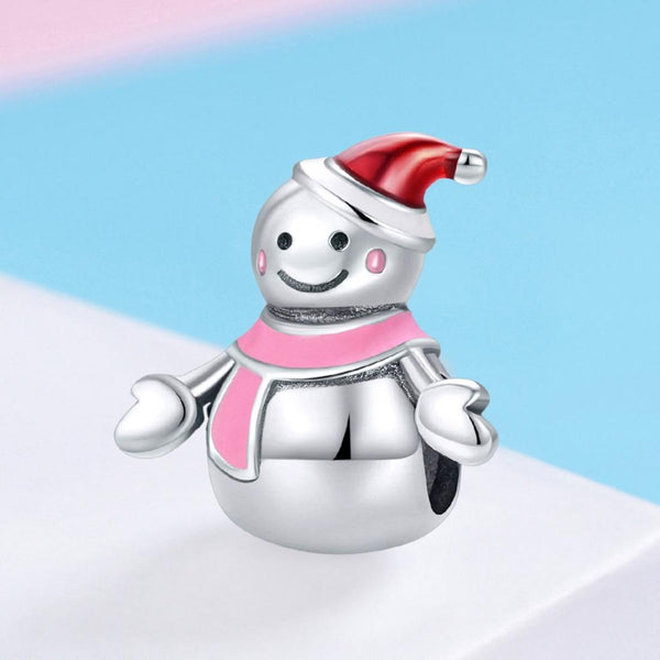 925 Sterling Silver Snowman Bead Pendant For Diy Bracelets & Necklaces Charms & Pendants
