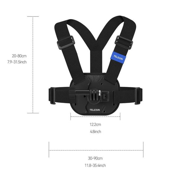 Sports Camera Quick Release Chest Strap Accessory For Audio And Video Use Remotes & Shutter Releases