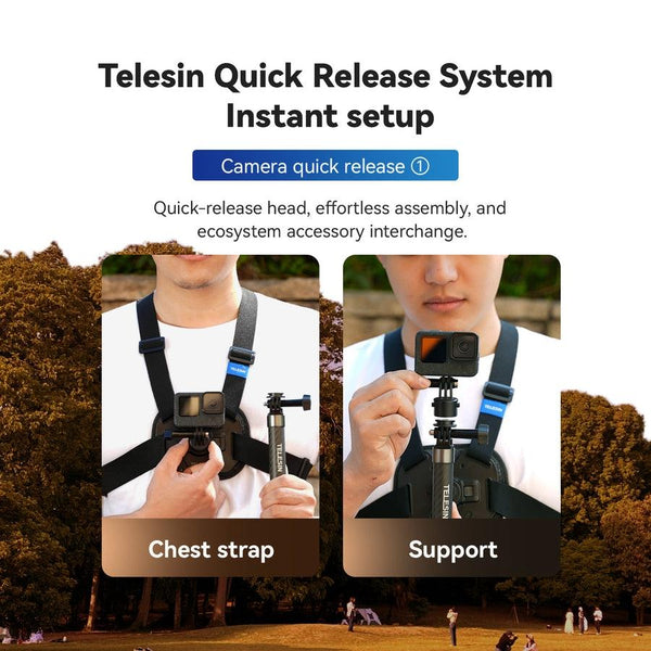 Sports Camera Quick Release Chest Strap Accessory For Audio And Video Use Remotes & Shutter Releases