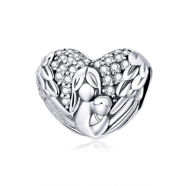 925 Sterling Silver Motherly Love Relief Beads For Diy Bracelets & Necklaces Charms & Pendants