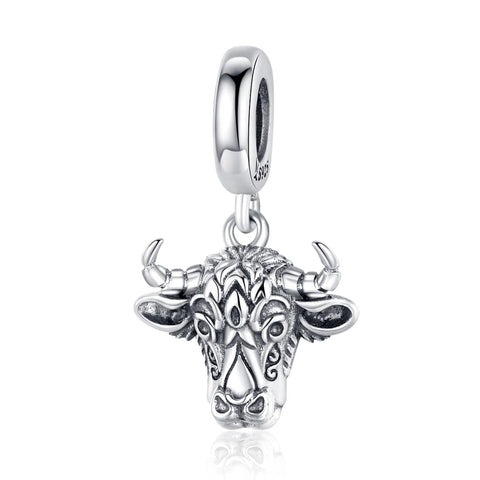 925 Sterling Silver Bull Head Pendant For Bracelet Or Necklace Charms & Pendants