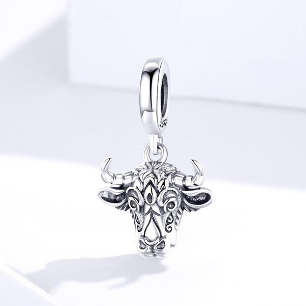 925 Sterling Silver Bull Head Pendant For Bracelet Or Necklace Charms & Pendants