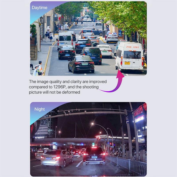 Panoramic Triple Recording Wifi Dash Cam With 2K Ultra Hd Night Vision Car Audio In Dash Units