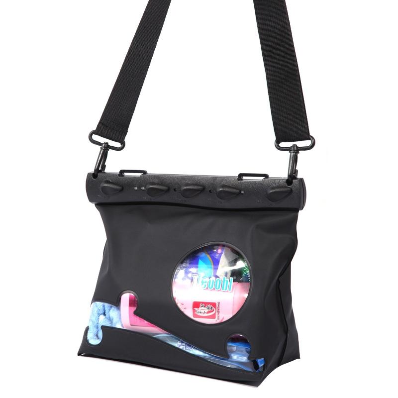 Waterproof One Shoulder Crossbody Diving Bag Large Black Dry Bags