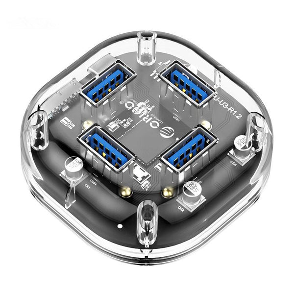 1 Sets Of Transparent 4 Port Usb 3.0 Hub Usb Cables Hubs & Adapters